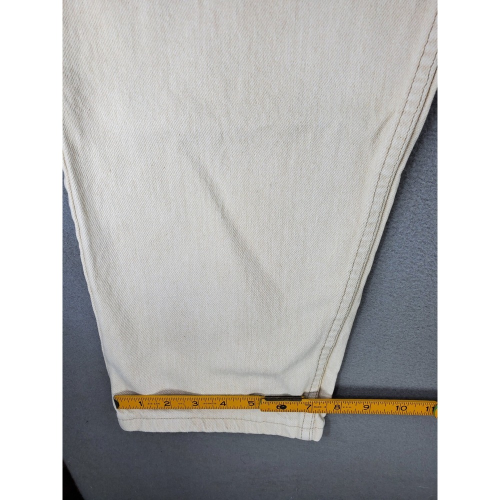Levis 561 Relaxed Fit Jeans Women 18 M Beige Vintage 90s Made in USA Tapered Leg - Picture 10 of 10